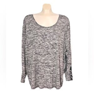🌺 ACX Women's Gray Long Sleeve Top, Size 3X